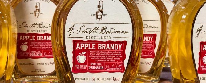A bottle of Apple Brandy by A. Smith Bowman Distillery