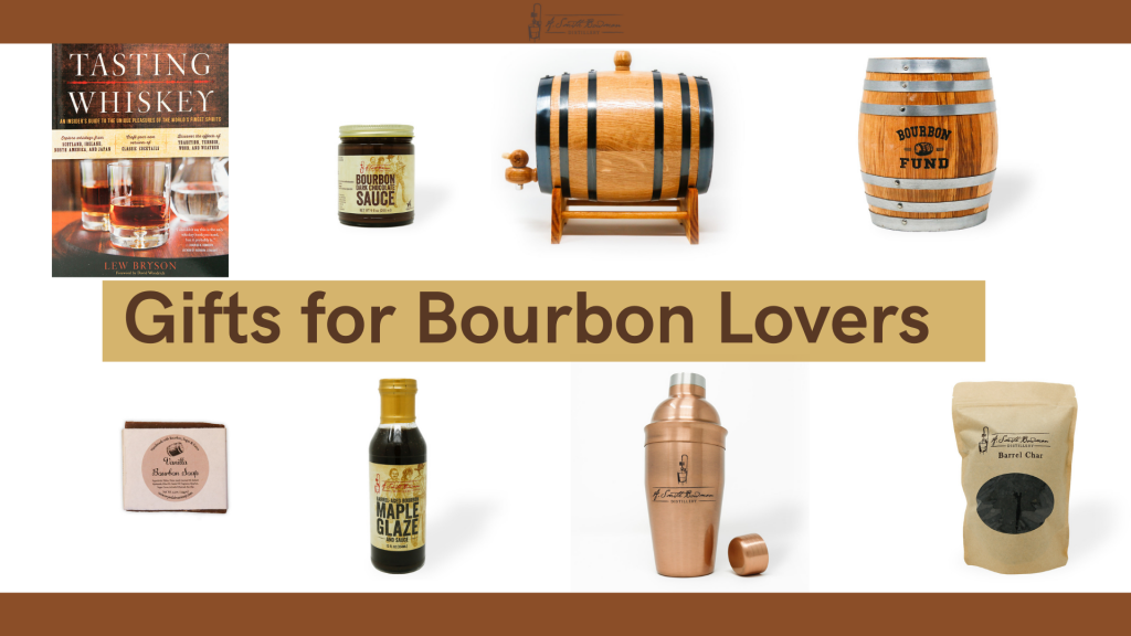 A bunch of different gifts that are perfect for the whiskey lover in your life.