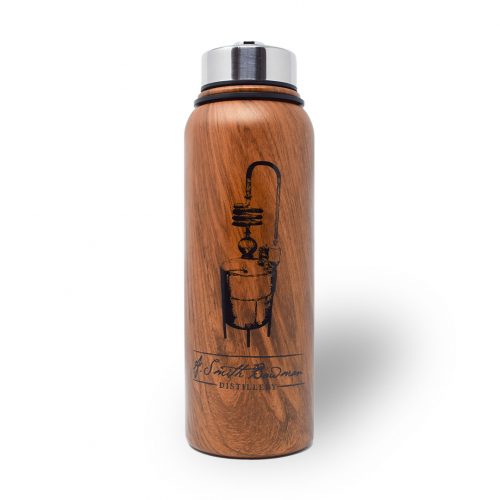 40 oz Metal Water Bottle with Faux Wood
