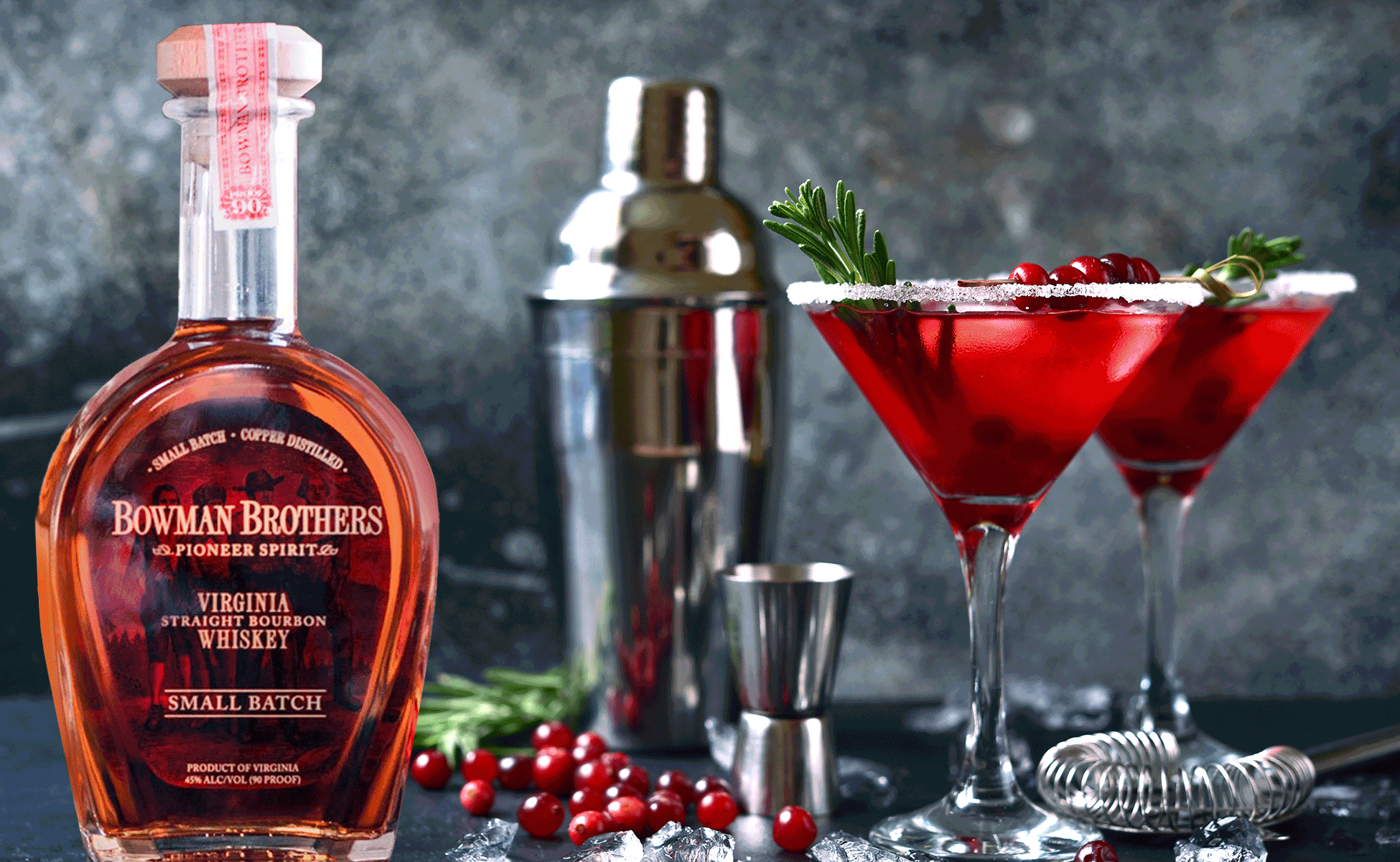 Holiday Cocktails using Bowman Brothers Whiskey